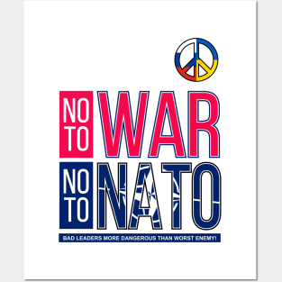 NO TO WAR, NO TO NATO V3 | BAD LEADERSHIP | VISUALUV Posters and Art